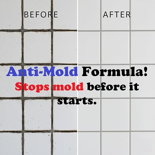 Waterproof Gray Grout Reviver Ready Mixed, 13.4 oz / 380g Fast Drying, Extra Volume Waterproof Grout Repair Kit Gray Tile Grout for Patio, Shower, Bathroom, Window, Quick Drying Gap Filler