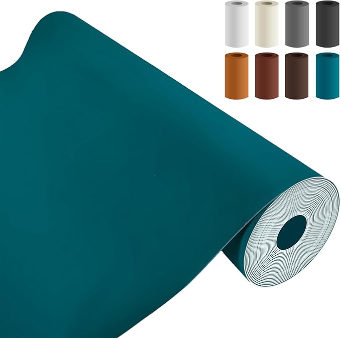 AOOTOOLINK Leather Repair Patch 17X237 Inch Self Adhesive Leather Repair, Large Leather Repair Tape for Couches, Furniture, Car Seats, Cabinets, Sofa, Handbags (Haze Blue, 17X237 Inch)