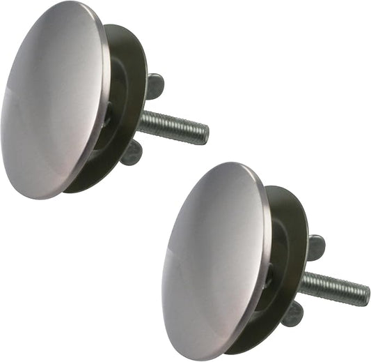 Westbrass D202-20 2" Kitchen Sink Hole Cover, Stainless Steel (2-Pack)