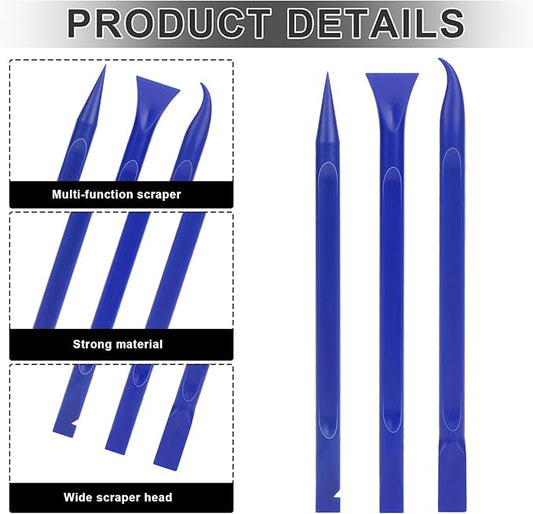 Car Crevice Cleaning Tool, 9 Pieces No-Scratch Plastic Scraper Tool for Tight Spaces, Multi-Use Small Paint Scraper Tool Sticker Remover for Kitchen, Crevices, Food, Paint, Labels, Oil Stains, Dirt