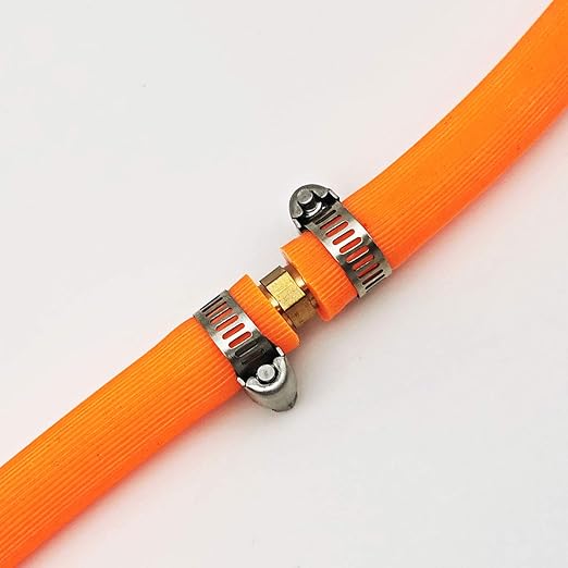 Da by 3 pcs 1/2" (12.5mm) Barb Splicer Mender Hose Brass Barb Fitting with 6 pcs Stainless Steel Pipe Clamps for Water/Fuel/Air