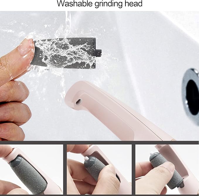 Pongnas Portable Electric Feet Callus Remover Rechargeable, Professional Foot File Scrubber Pedicure Tools with 2 Gears, Pedicure Tools kit Feet Care for Dead Skin Cracked Heels
