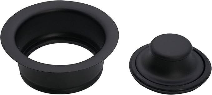 Westbrass D2089-50-62 4-1/4" Kitchen Sink Waste Disposal Drain Flange and Stopper, Matte Black (50-Pack)
