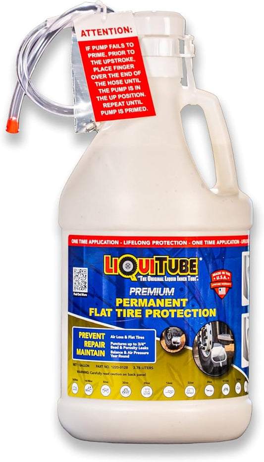 Premium Heavy Duty Tire Sealant - Permanent Flat Tire Protection for Trailer and Off Road Tires - Maintain Air Pressure, Balance - Seal Punctures, Bead, Rim, Tire Weathering Leaks (1 Gal)