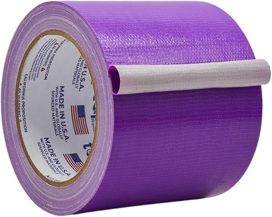 WOD DTC10 Advanced Strength Industrial Grade Purple Duct Tape, 4 inch x 60 ft. Waterproof, UV Resistant For Crafts & Home Improvement