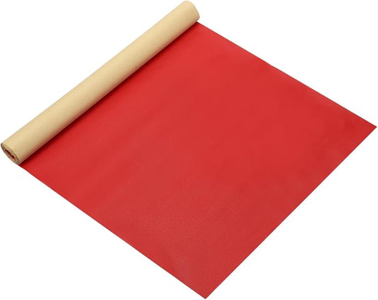 MECCANIXITY Leather Repair Patch 14"x54" Self-Adhesive Leather Vinyl Repair Tape Kit for Furniture Couches Sofa Chair Car Boat Seats Jackets, Red
