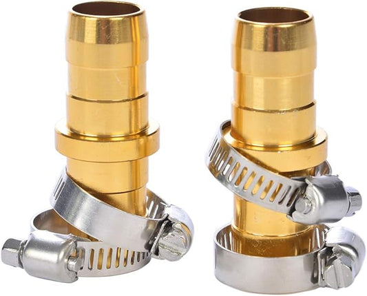 2 Pack Garden Hose Connector Repair Mender Kit with Stainless Clamp,Fits 3/4"-5/8" Water Hose Repair Fitting