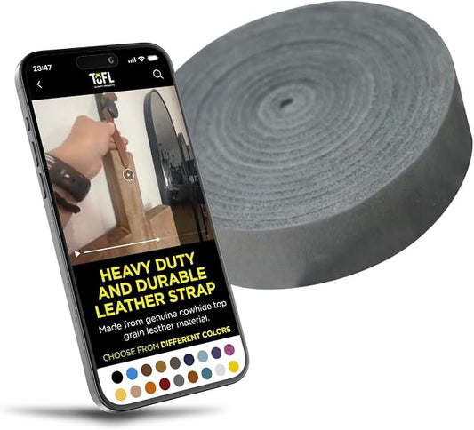 Leather Strap for Crafts & Jewelry | 72 Long × 5/8" Wide × 1/8" Thick (7-8oz) | Genuine Leather Strips for Crafts, Projects or Repairs - Smokey Gray | 2-Pack