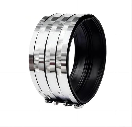 Flexible pipe Coupling with Stainless Steel Clamps.Pipe Connector for PVC and Metal Pipes (6 inch/158mm-162mm)