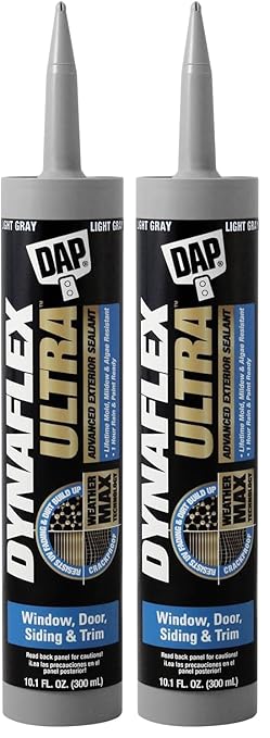 DAP Dynaflex Ultra Advanced Exterior Sealant,Light Gray,10.1 Oz (7079818219),(Pack of 2)
