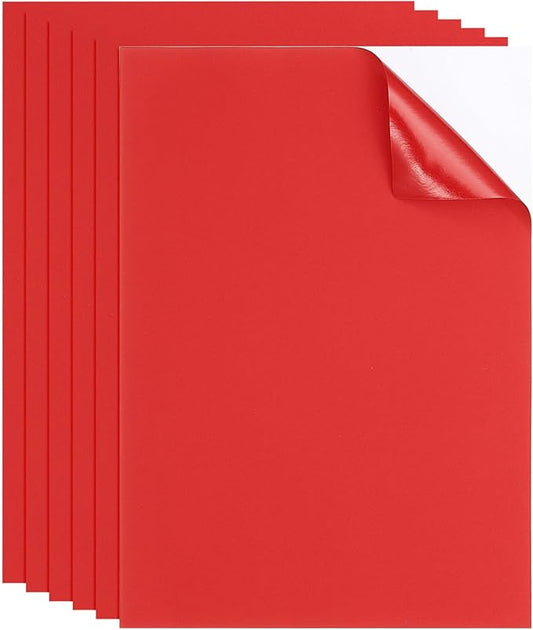 PATIKIL Nylon Repair Patch 8 x 6 Inch, 6pcs Self-Adhesive Down Jacket Repair Patches Waterproof Fabric Repairing Tape for Tents Sleeping Bag Outdoor Camping Gear, Red