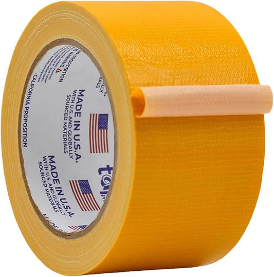WOD DTC10 Advanced Strength Industrial Grade Schoolbus Yellow Duct Tape, 2.5 inch x 60 ft. Waterproof, UV Resistant For Crafts & Home Improvement