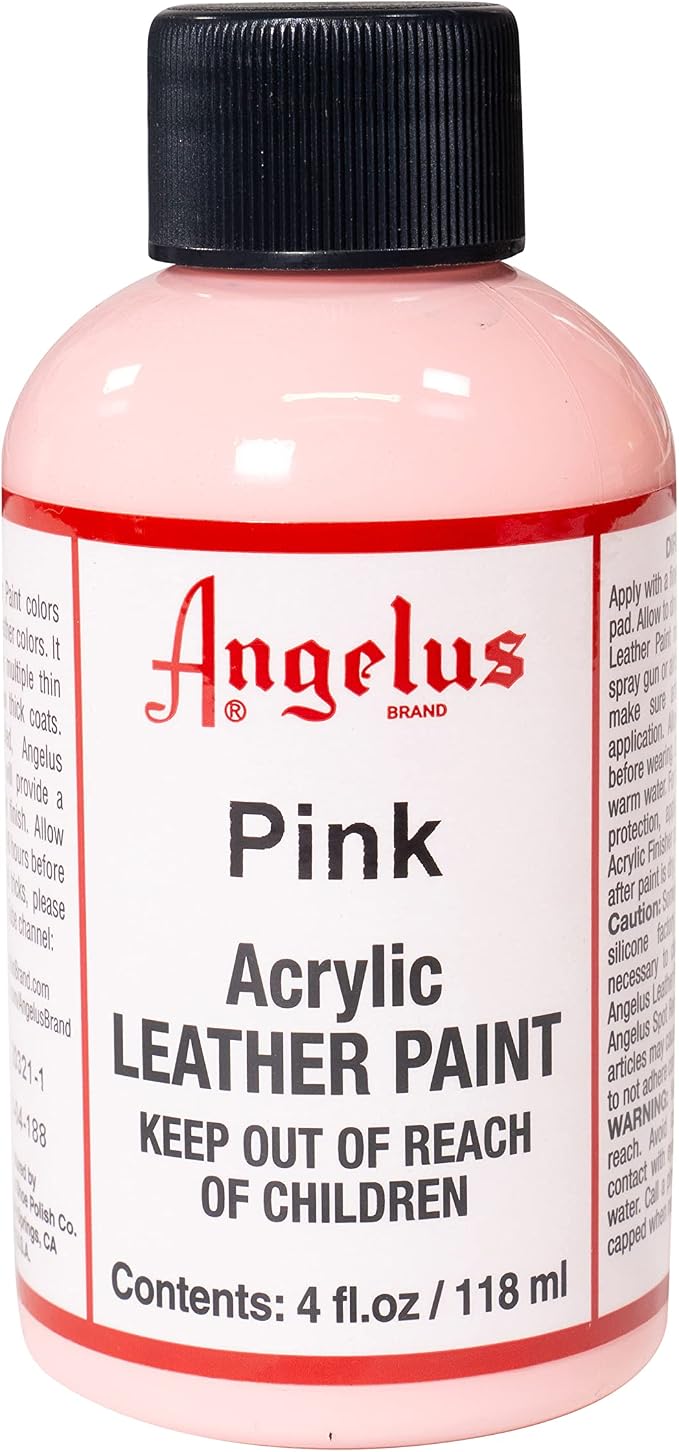 Angelus Acrylic Leather Paint, 4 Fl Oz (Pack of 1), Pink