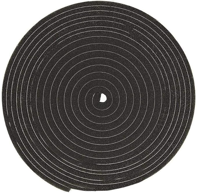 Neoprene Foam Strip Roll By Dualplex, 3" Wide x 10' Long 1/16" Thick, Weather Seal High Density Stripping with Adhesive Backing – Weather Strip Roll Insulation Foam Strips
