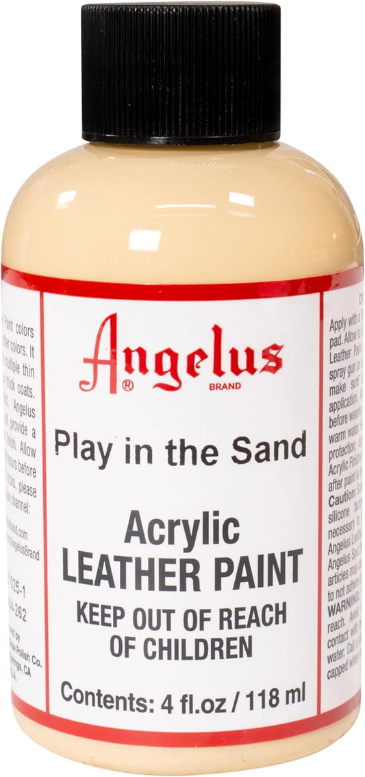 Angelus Acrylic Leather Paint, 4 oz, Play/Sand