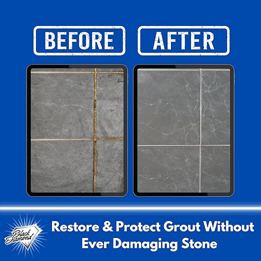 Natural Stone Shower Sealer Quart + Ultimate Grout Cleaner with Brush Quart (2-Pack) – Seals & Protects Showers, Deep Cleans Tile & Grout