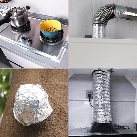 COSIMIXO Silver Aluminum Foil Duct Tape 4.0mil x 2 Inches x 70Yards,Heavy Duty,High Temperature Sealing and Patching,Perfect for HVAC,Air Ducts,Foamboard,Metal Repair,Insulation,Dryer Vent and More