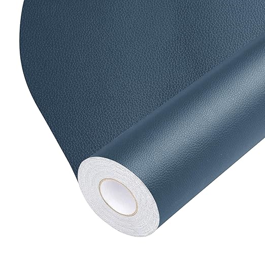 BSZHTECH Leather Repair Tape Self-Adhesive Leather Repair Patch for Couch Furniture Sofas Car Seats Advanced PU Vinyl Leather Repair Kit (Blue, 3.9X79 inch)