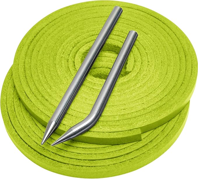 Softball Baseball Glove Lace, Mitt Lace Repair Kit Includes 2 Leather Laces and Lacing Needle for Catcher's Glove