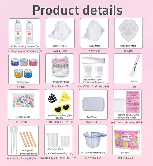 Wesfen Easy-to-Use Squishy Resin Kit - 1:1 AB Liquid Silicone, Taba Squishy Kit