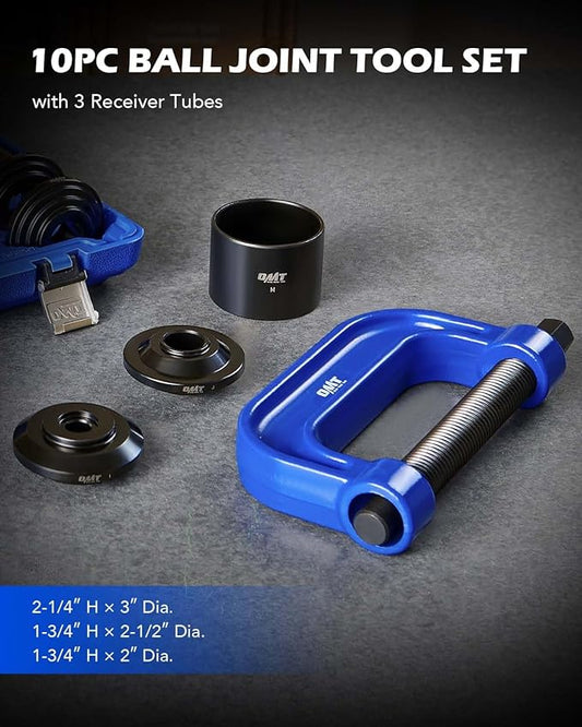 Orion Motor Tech Ball Joint Press Kit, Heavy Duty Ball Joint Removal Tool Kit with 4x4 Adapters, for Most 2WD and 4WD Cars and Light Trucks