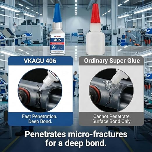 406 Super Glue Instant Adhesive Clear 20g Suitable for Plastics and Rubbers 2 Pack