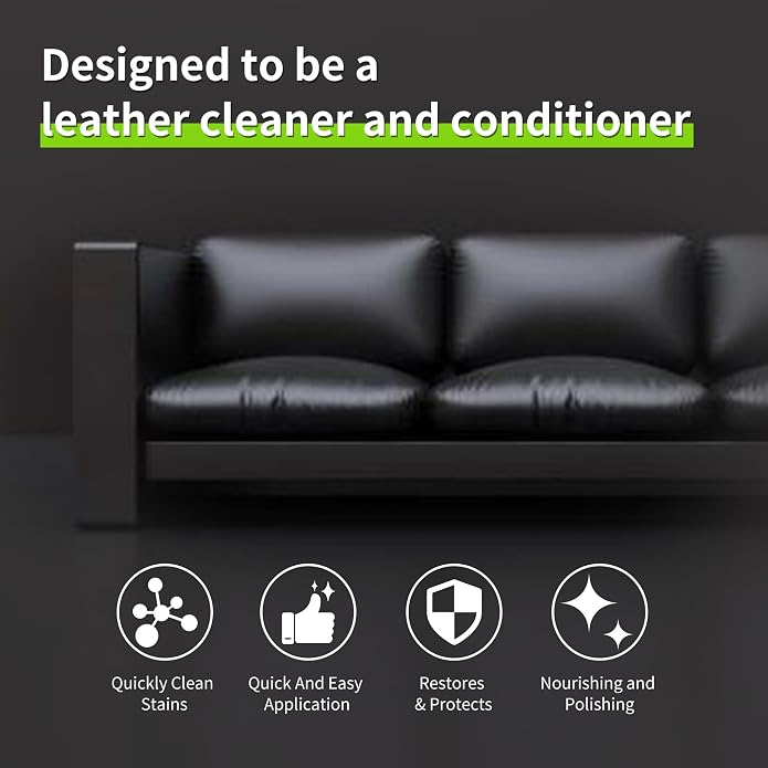 Leather Cleaner Conditioner Car Interiors Care Kit Seat Purses Bags