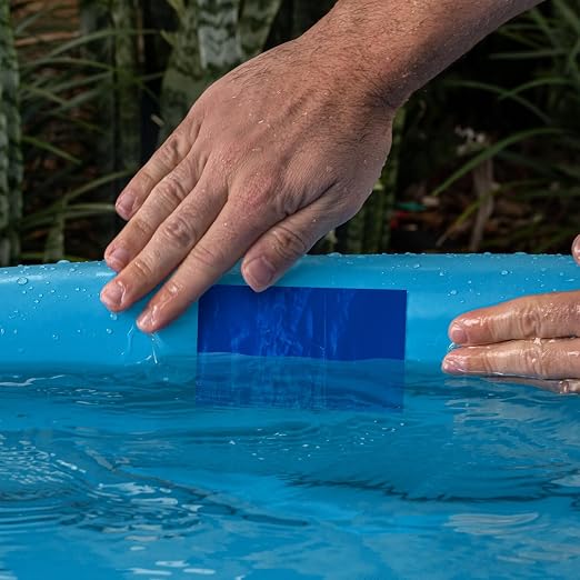 Super Waterproof Tape 6 in x 16ft, Self Adhesive Leak Proof Pool Cover Repair Tape High Strength Blue Butyl Sealant Tape for RV Roof, Roof Crack, Pool Liner Patch, Pipe Leak
