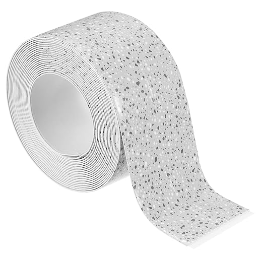PATIKIL Caulk Tape 1.5" x 16 Ft, Self Adhesive Sealing Tape Waterproof Toilet Tub Caulk Sealant Strip Sealing Trim for Kitchen Bathroom Toilet Bathtub Sink Countertop, Deep Grey