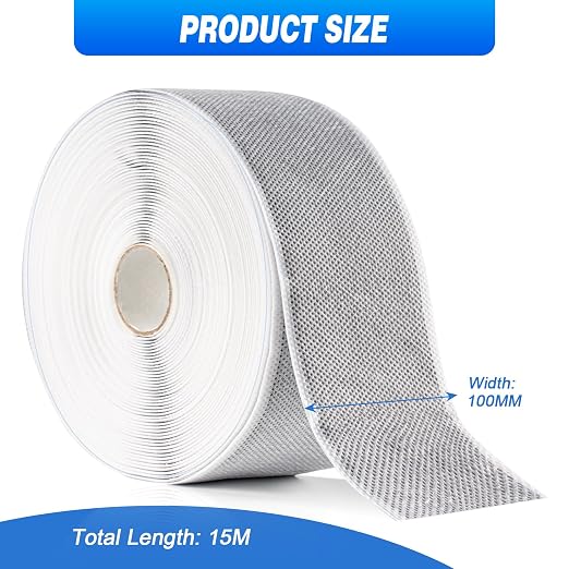 LLPT Butyl Sealing Tape 4" x 50 Ft Nonwoven Fabric Cover 1 Pack | Vapor Permeable, Waterproof Sealing, Non-hardening, Weather Resistant for Wet Areas Bathroom Pool Roof Pipe Joint Repair