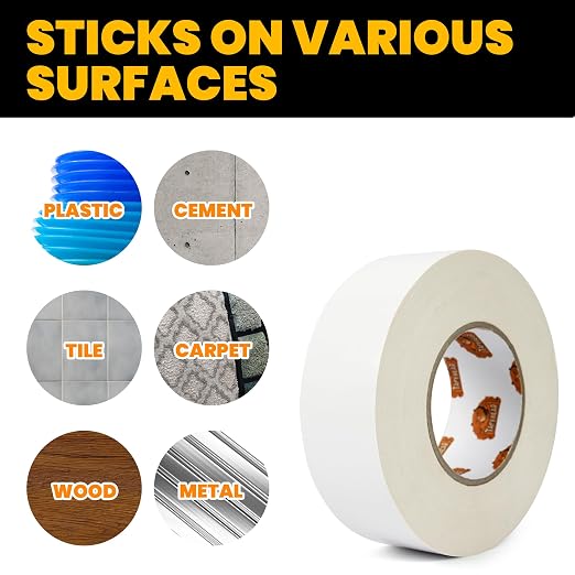 TAPEBEAR 16.5mil Thick White Duct Tape Heavy Duty 1.88" x 105FT, Strong Tough Utility Ducting Tape Waterproof, No Residue, Flexible, Hand Tear Binding Tape for Bundle, Patch, Protect & Repair