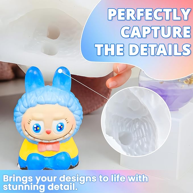 KHKD RESIN Silicone Mold Making Kit, 0A Liquid Silicone Rubber 1 Gallon, Extra Soft & Elastic Molding Silicone – Bubble-Free, Easy Demold for Resin Molds, 3D Molds, Candle Molds, Soap Molds
