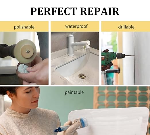 Epoxy Pool Putty, 10oz / 280g High Strength Repair Filler, 2 in 1 Underwater or Above Fast Repair, Epoxy Sculpt Clay for Bonding Plastic Metal Ceramic Wood Tile, Fix Leaks, Cracks, Hole (Grey)