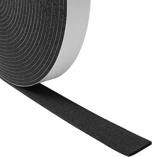 Foam Insulation Tape, 6/5In x 3/16In x 34.5Ft Weather Stripping Door Seal Strip for Doors and Windows,Sliding Door,Sound Proof Soundproofing Door Seal,Weatherstrip,Air Conditioning Seal Strip