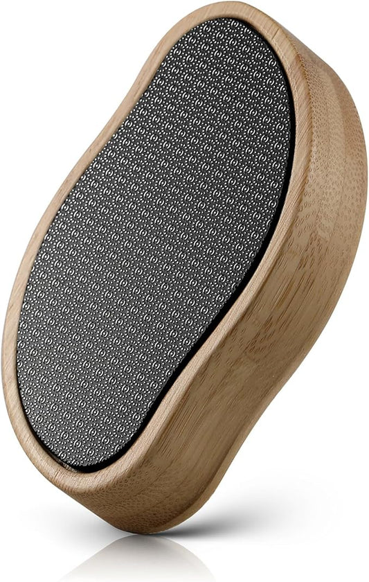 FERYES Glass Foot File Callus Remover with Bamboo Handle - Nano Glass Foot Scrubber for Dead Skin Pedicure File - Your Path to Silky, Smooth Feet