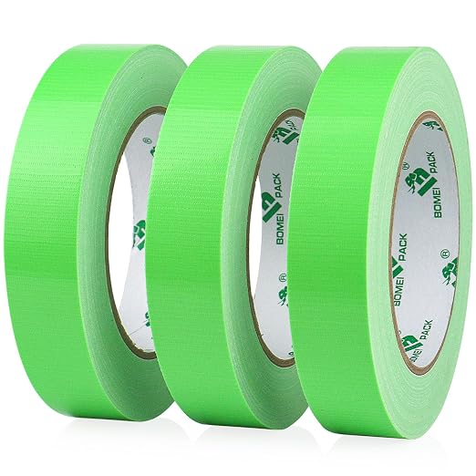 BOMEI PACK Heavy-Duty Duct Tape, Green1 inch by 30-Yard,3-Pack, Great for General-Purpose Use, Home Repairing, DIY Work, Auto Repair & Outdoor Activities
