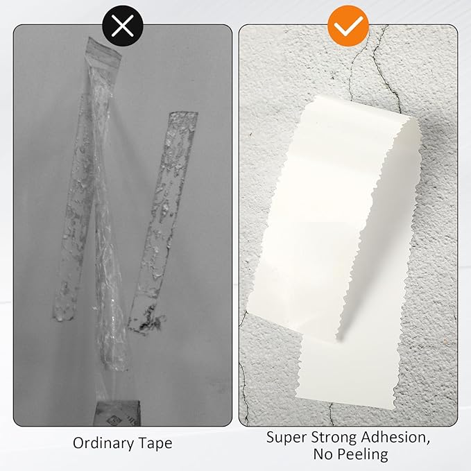 Tape Serrated Edge for Drywall Patch Joint Repair- High Adhesion, Easy Tear Wall Repair Tape(2in*32ft, White)