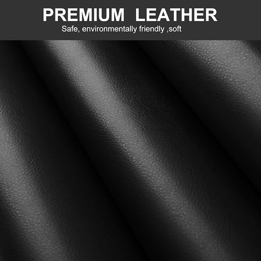Leather Repair Patch Tape, 17x60 inch Large Self Adhesive Leather Repair,Vinyl Repair Patch Kit for Couches, Car Seats, Chairs, Furniture 17X60 inch, Black