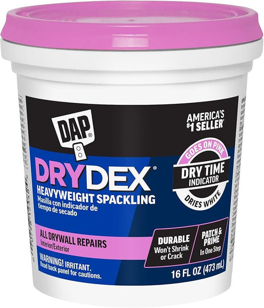 DAP DryDex Dry Time Indicator Spackling, Pink/White, 16 Oz (7079812348)