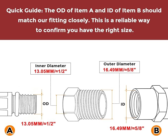Pack of 5, 3/8" Male NPT to 1/4" FeMale NPT Solid 304 Stainless Steel Hex Bushing, Hose Fittings Adapter Reducer for Pipe Leak Repair, Bathroom Remodeling, Tool Extensions