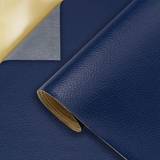 Oversized Leather Repair Tape, Adhesive Repair for Leather,17.7 x 78.8inches, for Sofas, car Seats, Furniture, Bags, Jackets, Armchair Tear Repair Patches (Royal Blue)