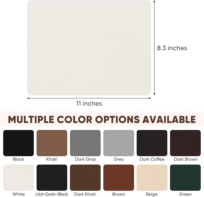 Leather Repair Patch Self Adhesive,8.3″ x 11″ Vinyl Patch Kit,Leather Repair Kit for Furniture,Car Seat,Couch,Office Chair.（White）