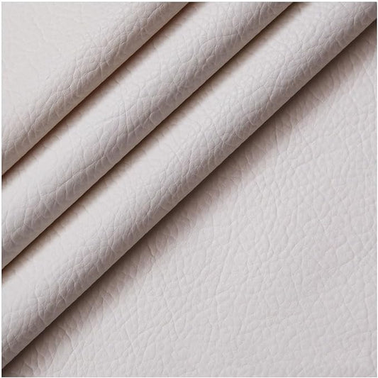 Self Adhesive Leather PU Fabric Leather Repair Patch 100x138cm Multicolor Available Anti Scratch Leather Tape Upholstery Vinyl Sticker for Couch Sofas Furniture Drivers Seat(Off White)