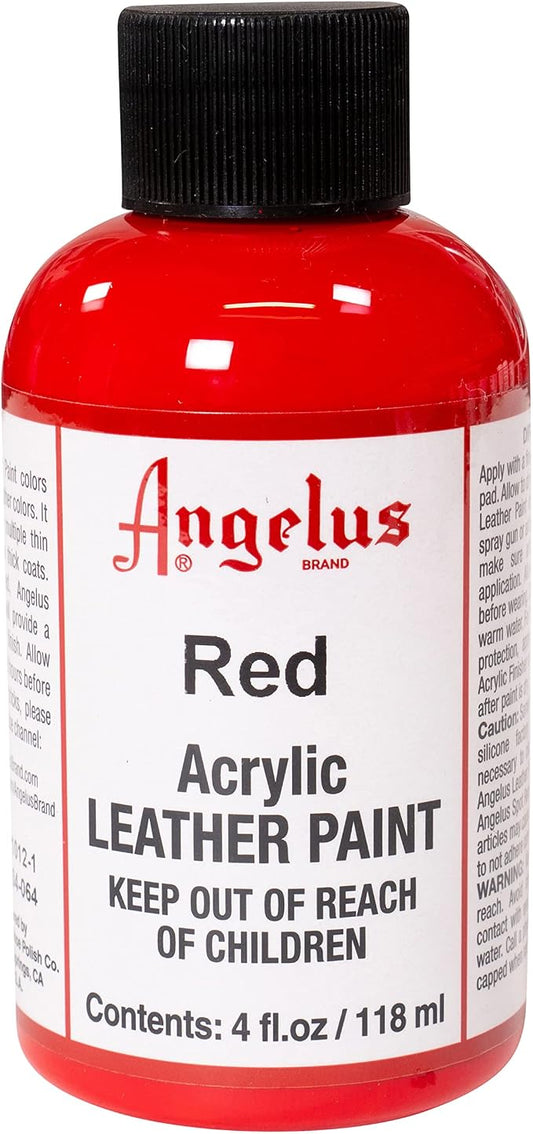 Angelus Acrylic Leather Paint, 4 Fl Oz (Pack of 1), Red