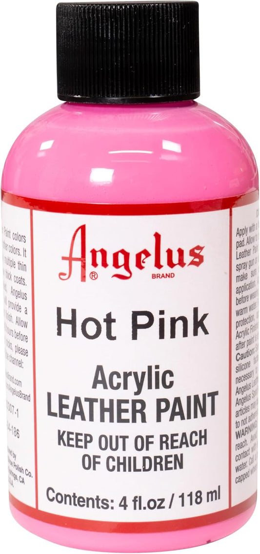 Angelus Acrylic Leather Paint Hot Pink 4oz