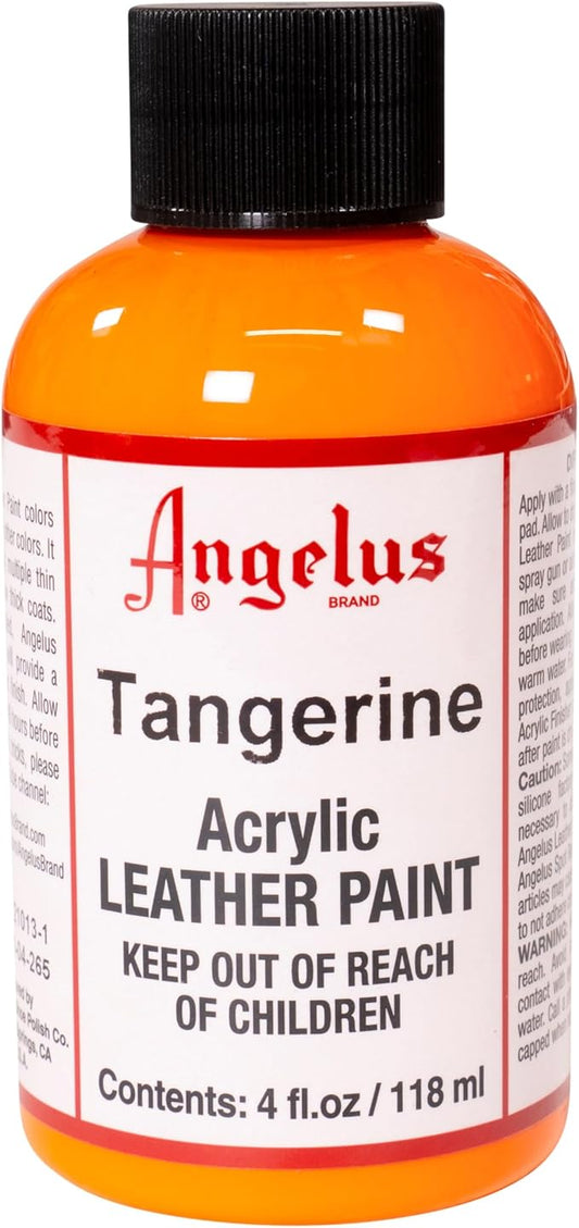 Angelus Acrylic Leather Paint, 4 Fl Oz (Pack of 1), Tangerine