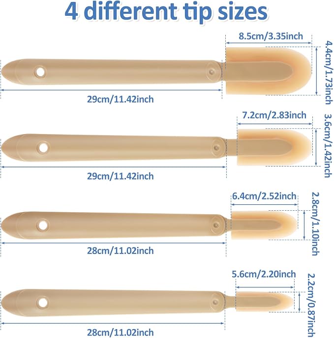 8Pcs Rubber Caulking Tool Kit, Reusable Caulk Finishing Tool, Grout Sealant Spatula Spreader Smoothing Tool, 4 Size Sealant Applicator Tool for Brick Skirting Kitchen, Bathroom, Window