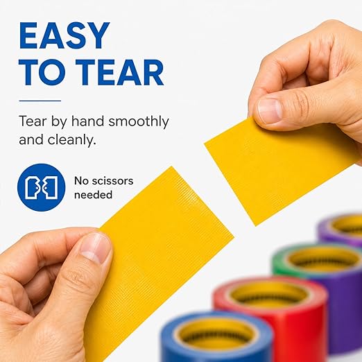 LLPT Duct Tape Premium Grade 1.6 Inches x 108 Feet x 11 Mil Easy Tear Residue Free Strong Adhesive Color Dark Blue (DT412)