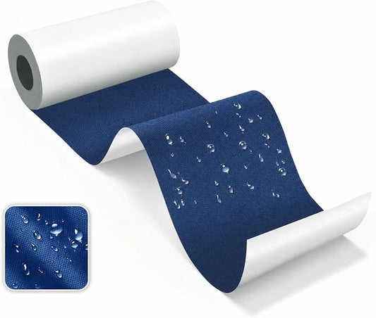Canvas Repair Tape, Heavy Duty Waterproof Self-Adhesive Fabric Repair Patch for Tent, Sofa, Boat Covers, Chairs, Awning & Camping Outdoor Gear, 3"x79", RoyalBlue