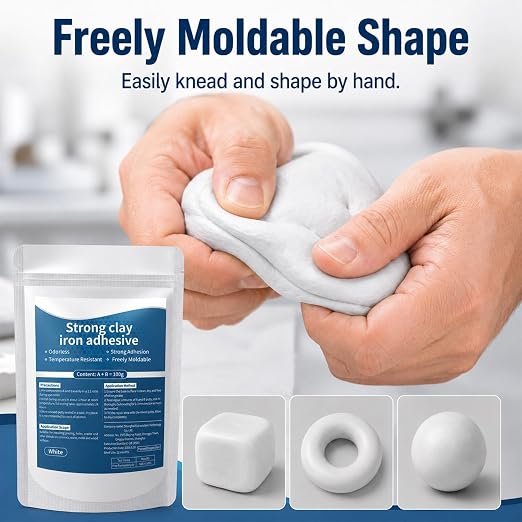 High-Strength Multi-Purpose Repair Clay,Strong Clay Iron Adhesive,High-Strength Multi-Purpose Repair Putty,All Purpose Pool 𝐂lay for Bonding Plastic Metal Ceramic Wood Tile Glass (2Pcs)